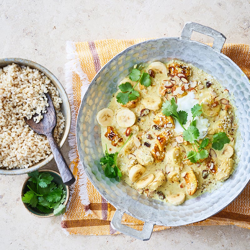 Curry-Hähnchen in cremiger Mandelsauce (Chicken Pasanda)