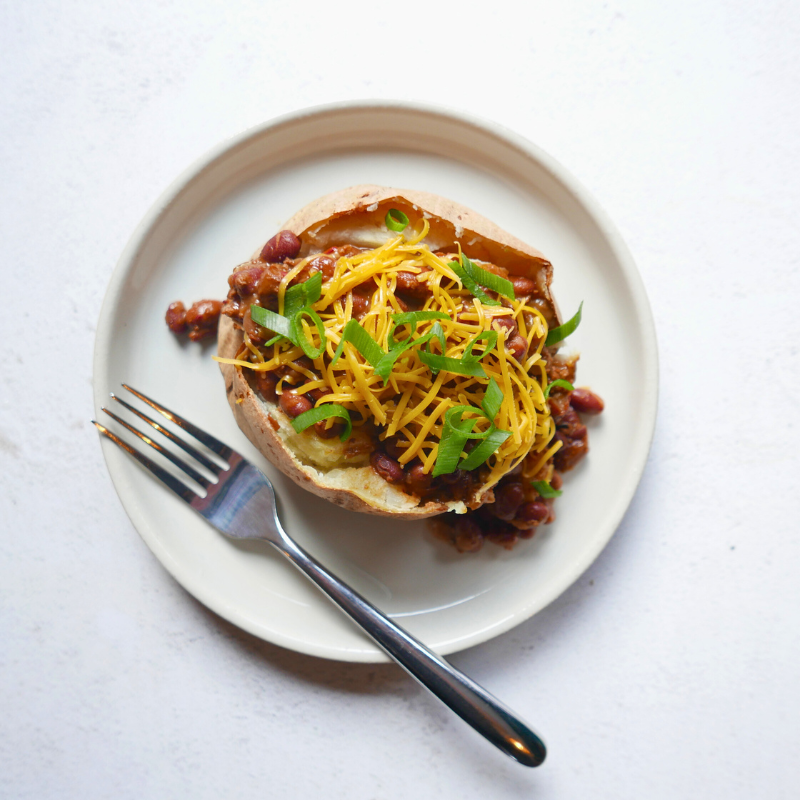 Photo of Vegetarian chili-stuffed baked potato by WW