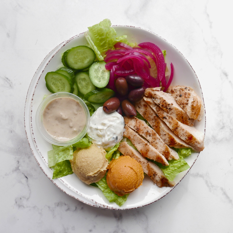 Photo of Mediterranean chicken & hummus bowl by WW