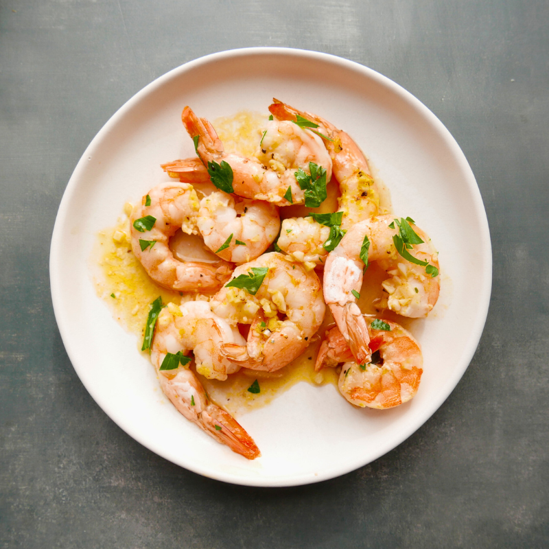 Photo de Scampis à la sauce à l’ail et au citron prise par WW