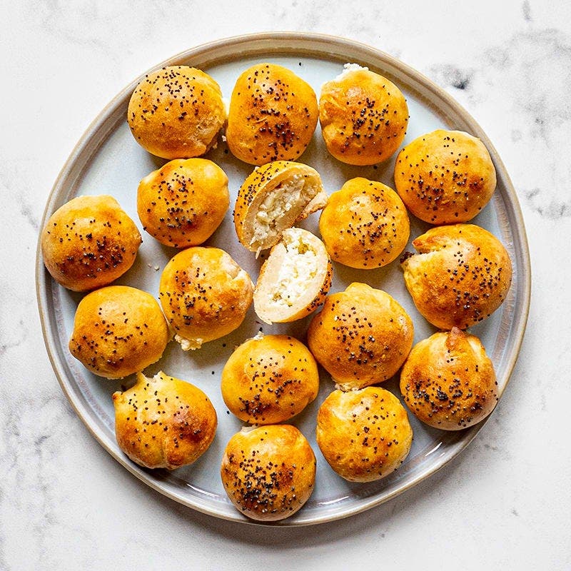 Cream cheese stuffed dough balls