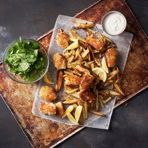 Fish and chips au citron