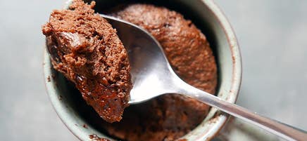 Chocolate and peanut butter mug muffin