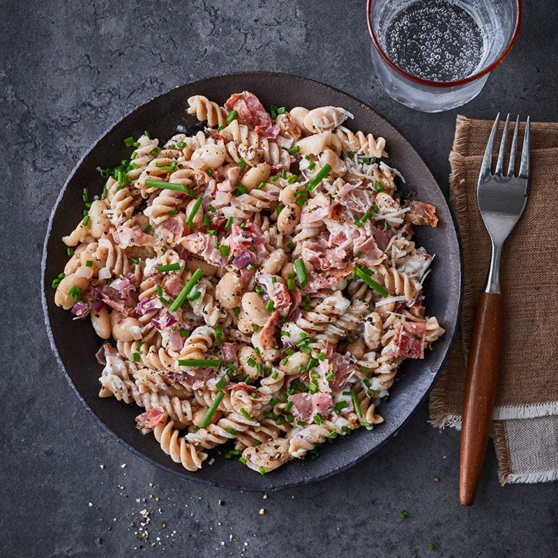 Pâtes aux haricots blancs