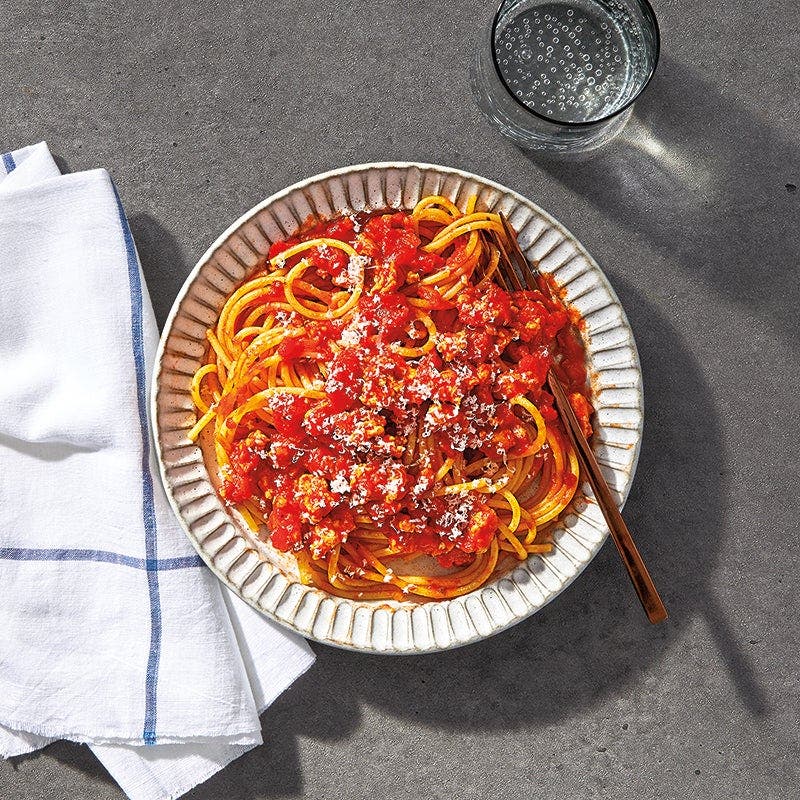 Spaghetti mit Geflügelbolognese