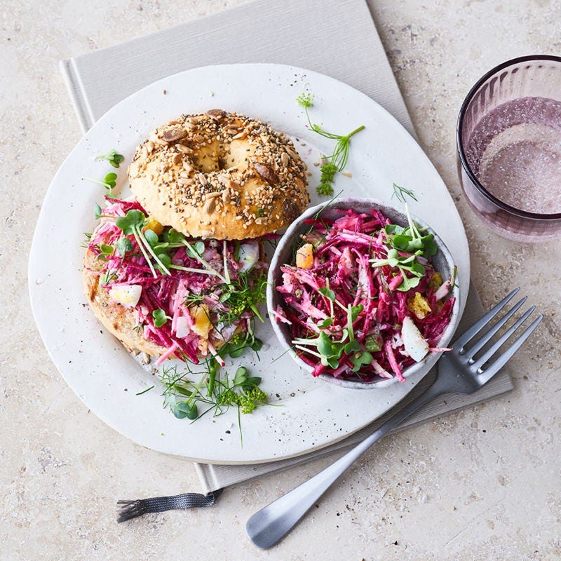Bagel à la salade d’œufs