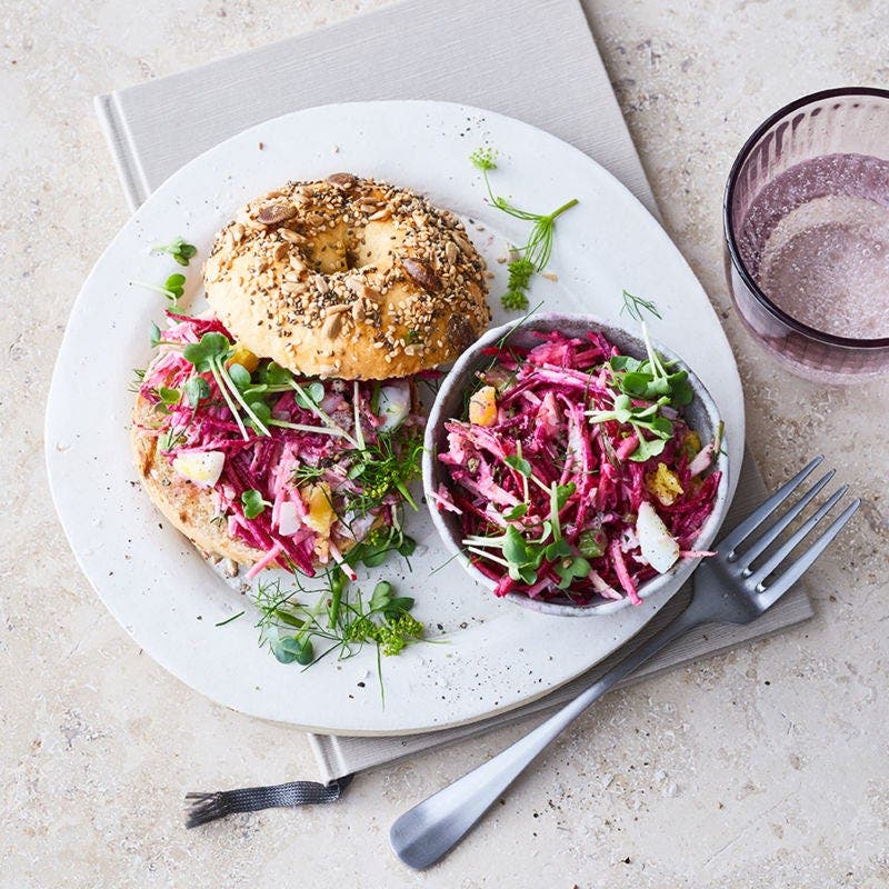 Bagel à la salade d’œufs