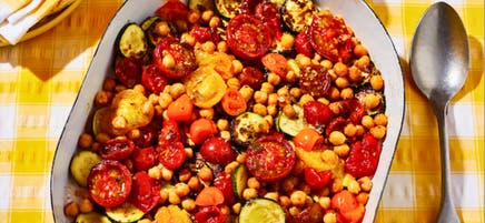 Oven-Roasted Chickpeas and Vegetables