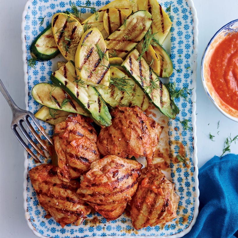 Photo de Cuisses de poulet grillées avec sauce barbecue aux pêches par WW
