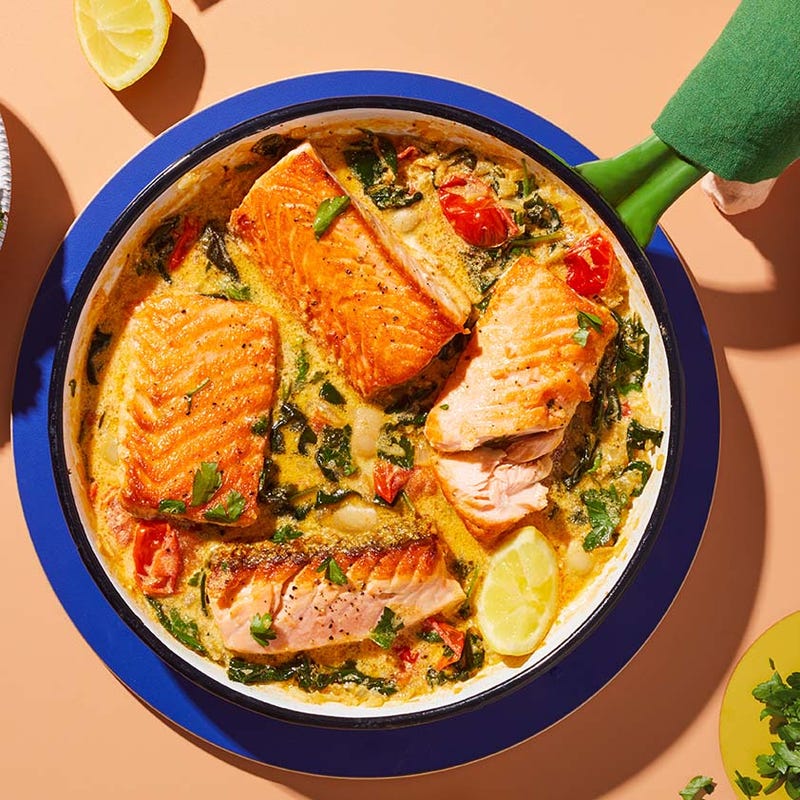 Photo of Creamy salmon with butter beans & spinach by WW