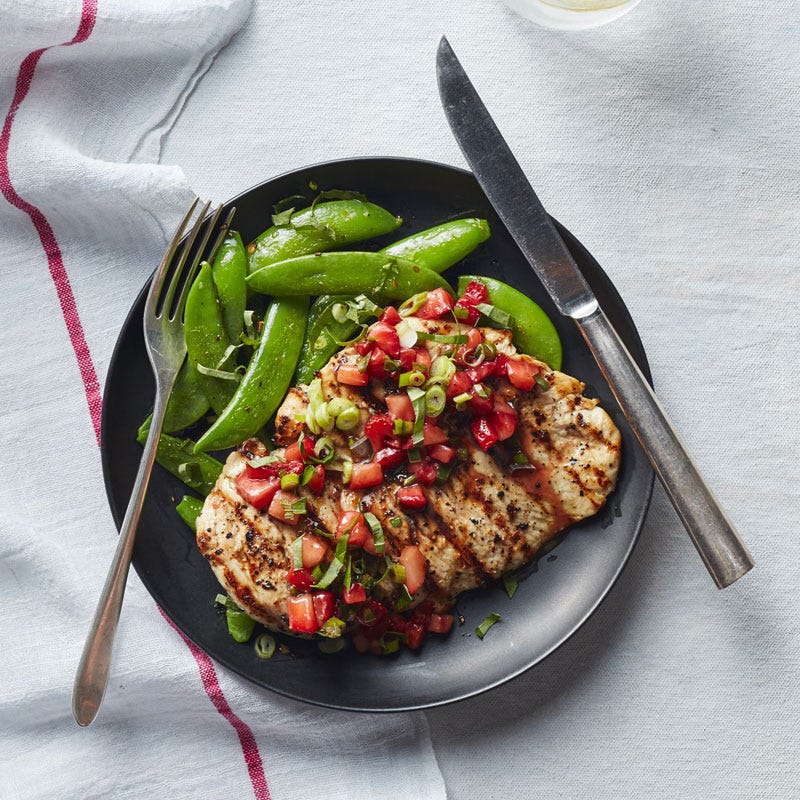 Photo de Poulet avec salsa de fraises au balsamique par WW