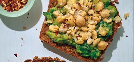Chickpea and avocado toast