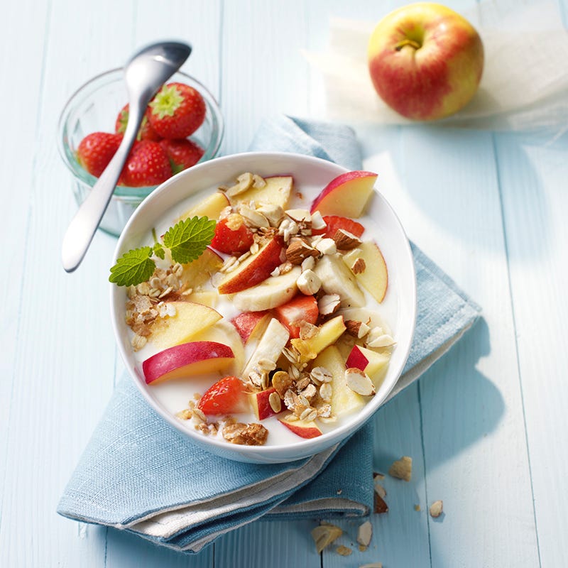 Yaourt aux flocons d'avoine et fruits