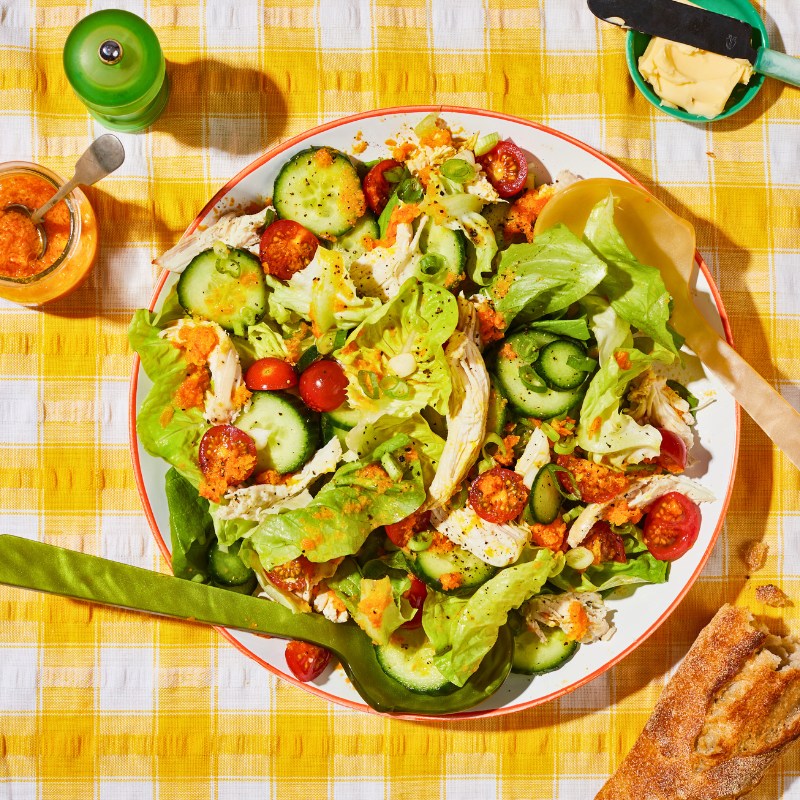 Photo of Chicken & greens salad with carrot vinaigrette by WW