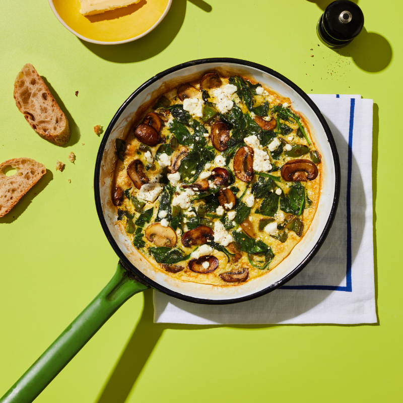 Photo of Spinach, mushroom, and feta omelet by WW