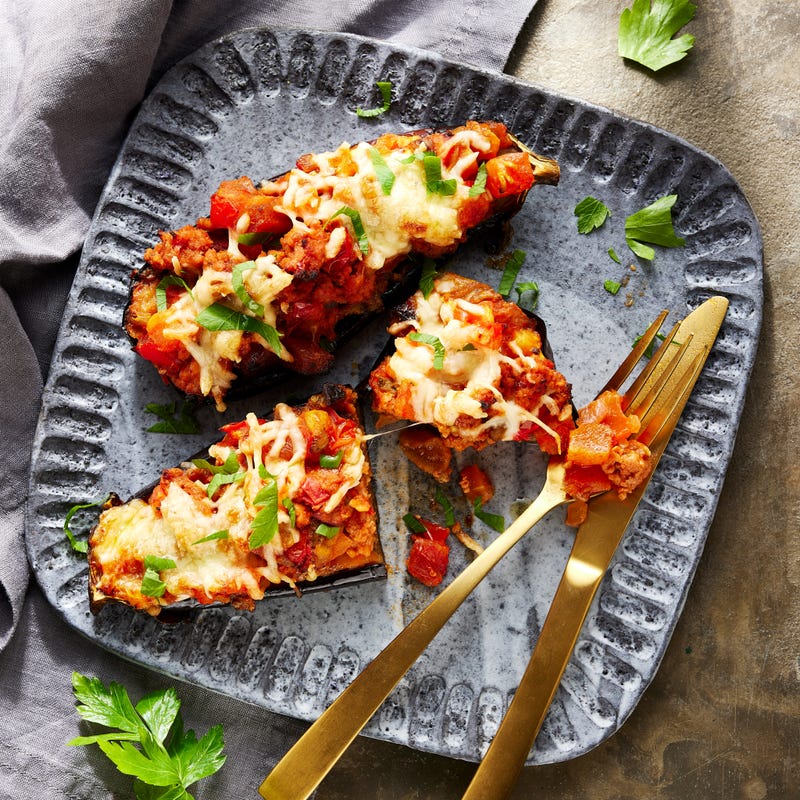 Gefüllte Aubergine marokkanischer Art