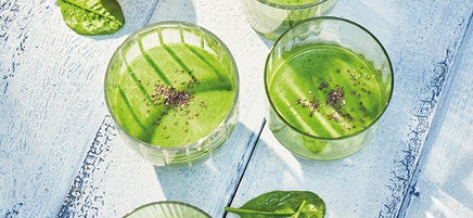 Green smoothie with avocado