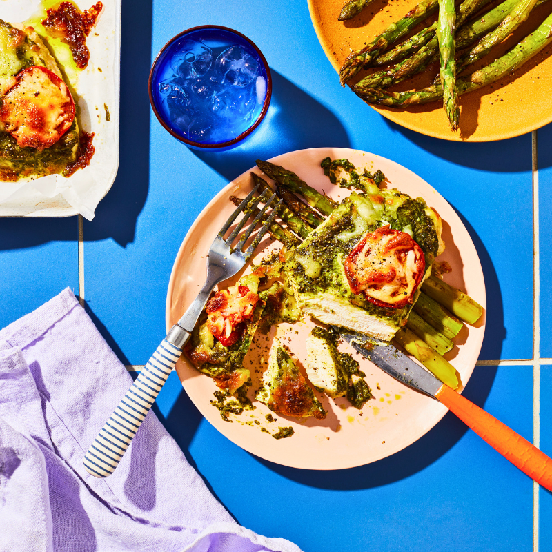Photo of Baked pesto-mozzarella chicken by WW