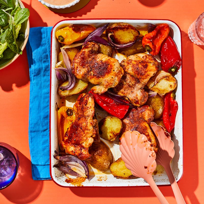 Photo of Sheet pan chicken, potatoes, and peppers by WW