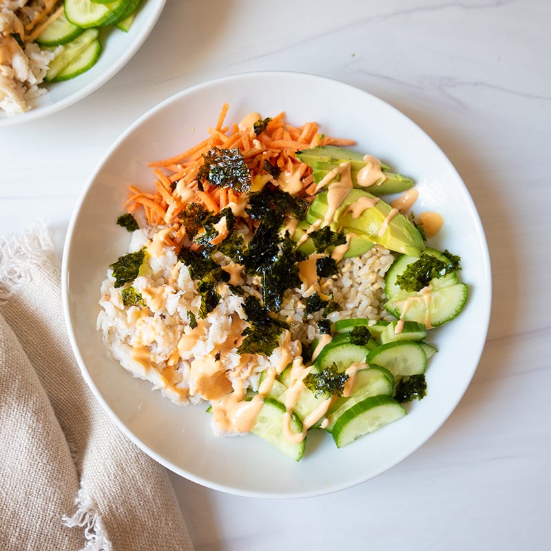 California roll sushi bowl