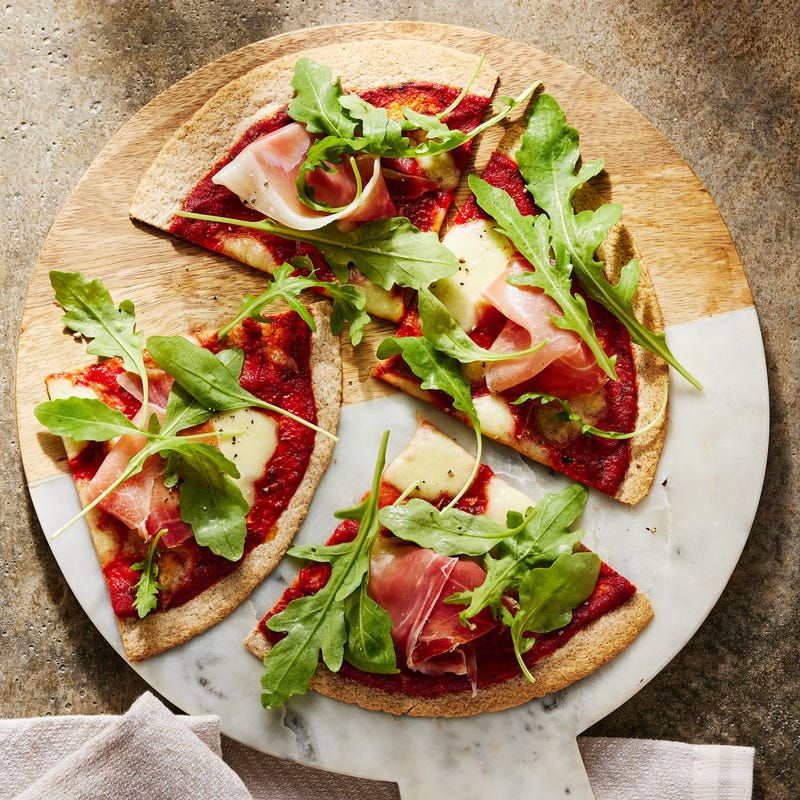 Blitzpizza mit Serranoschinken