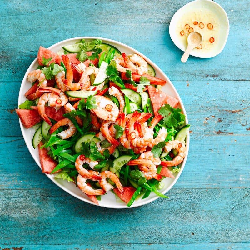 ViktVäktarna - Räksallad med vattenmelon och chilidressing