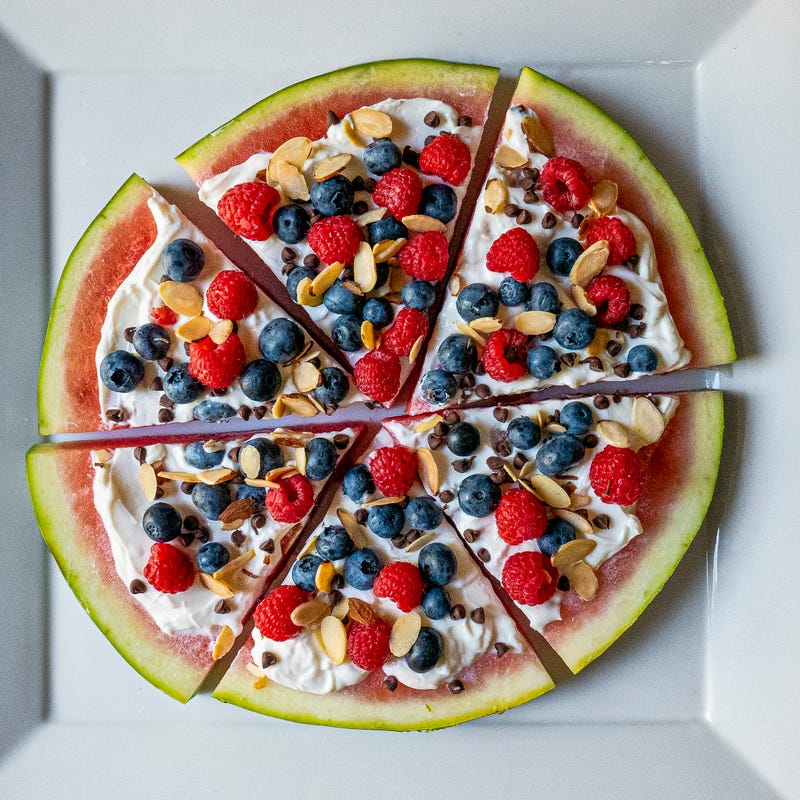Foto av Vattenmelonspizza med färskost och bär från WW ViktVäktarna