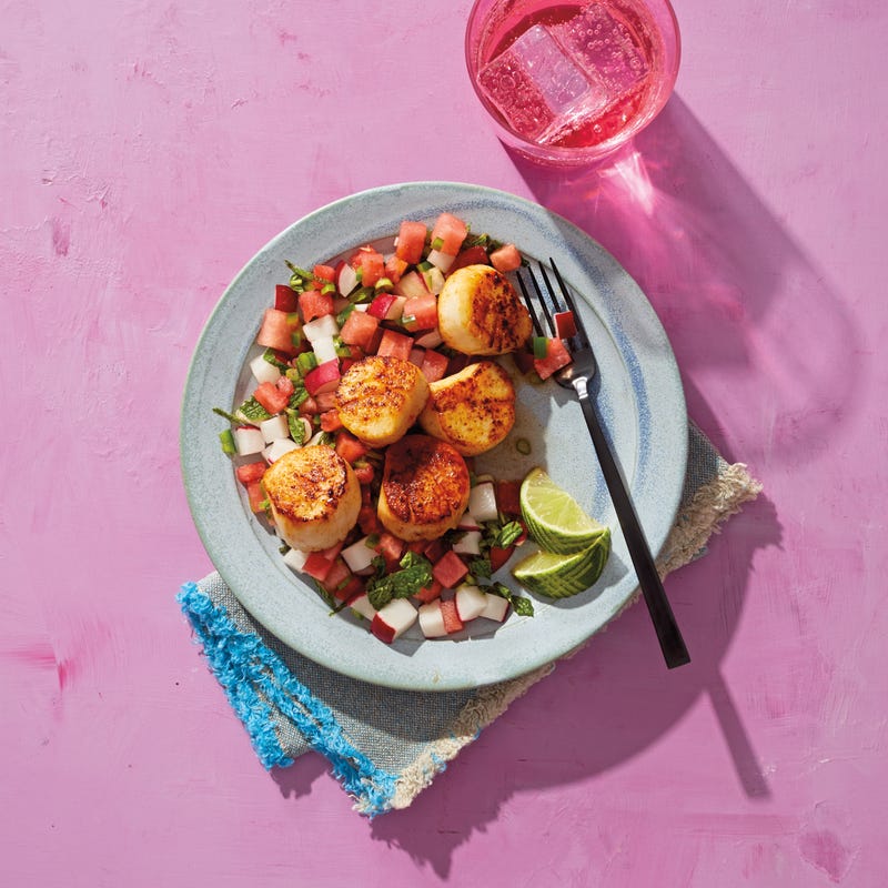 ViktVäktarna - Pilgrimsmusslor med vattenmelonssalsa