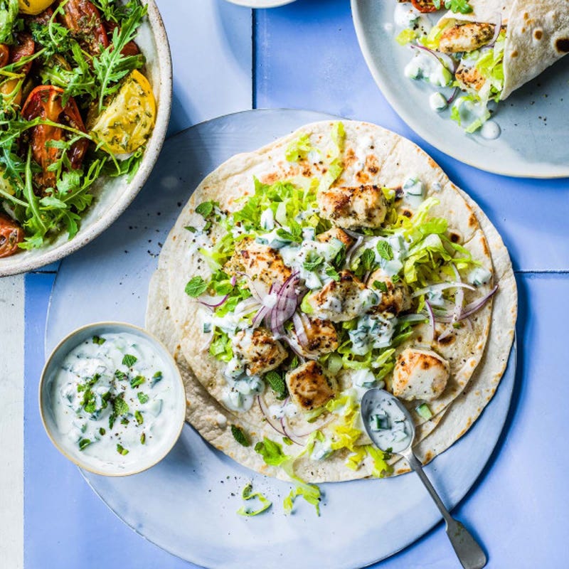 Wrap de poulet à la grecque