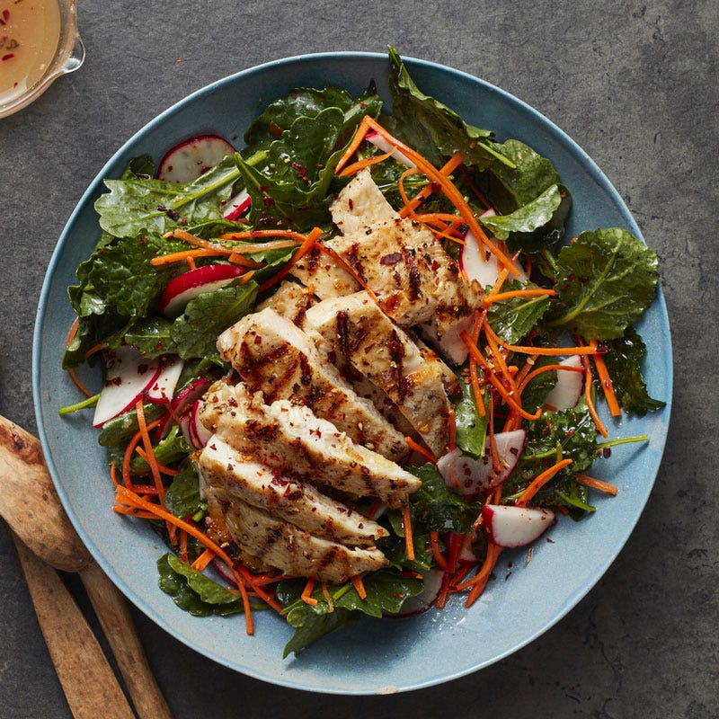 Photo of Chicken & kale salad with miso dressing by WW
