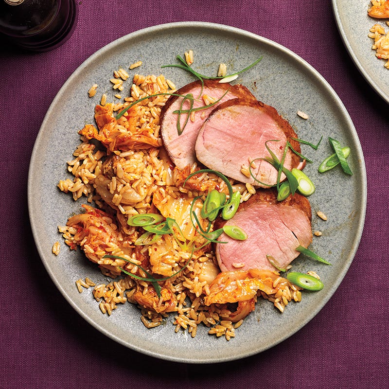 Photo of Pork tenderloin with kimchi rice by WW