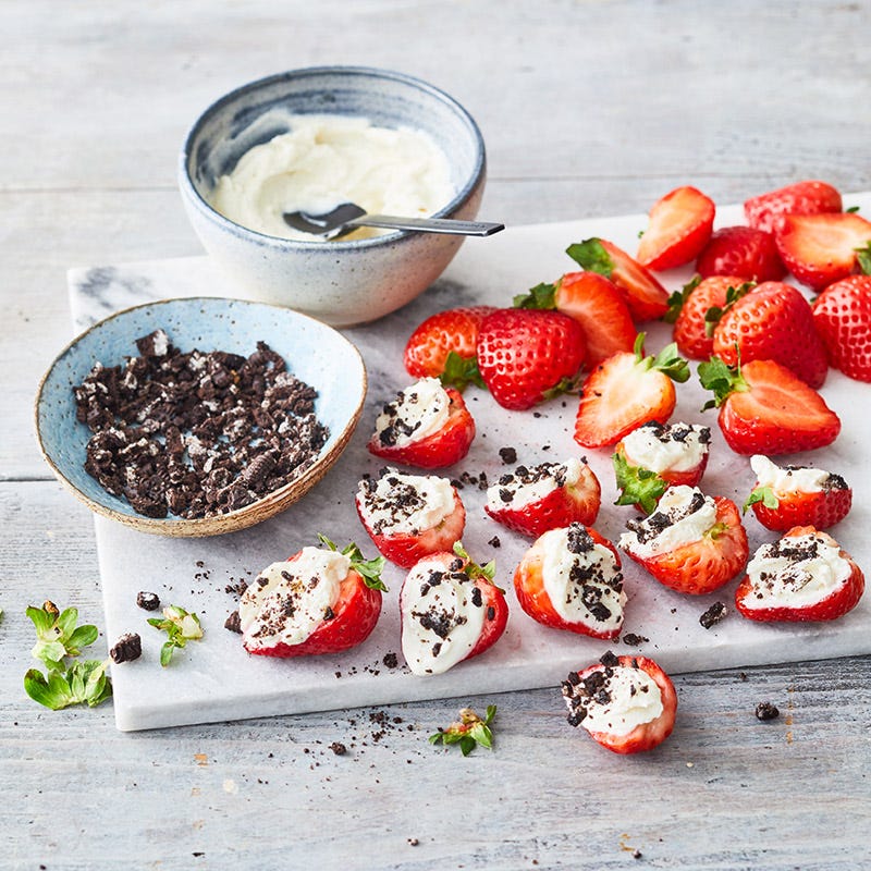 Erdbeer-Cheesecake-Bites