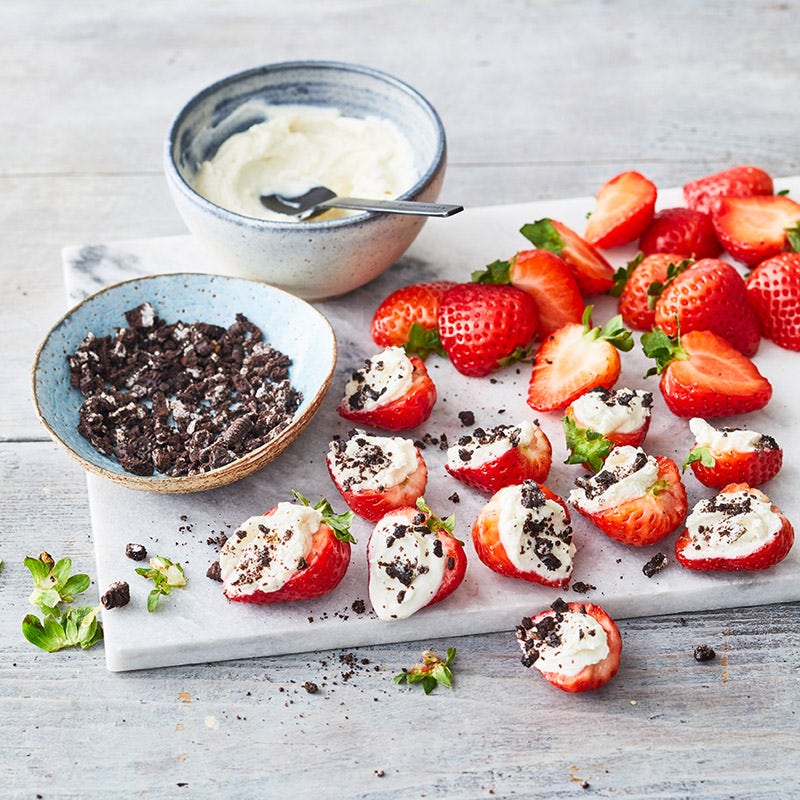 Erdbeer-Cheesecake-Bites