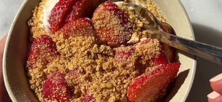 Strawberry cheesecake bowl