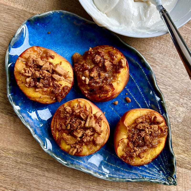 Photo of Protein-Packed Grilled Peach Crumble by WW