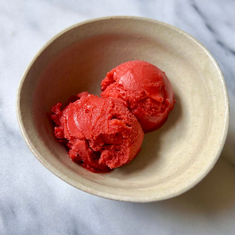 Photo of Ninja Creami Strawberry Basil Lemonade Sorbet by WW
