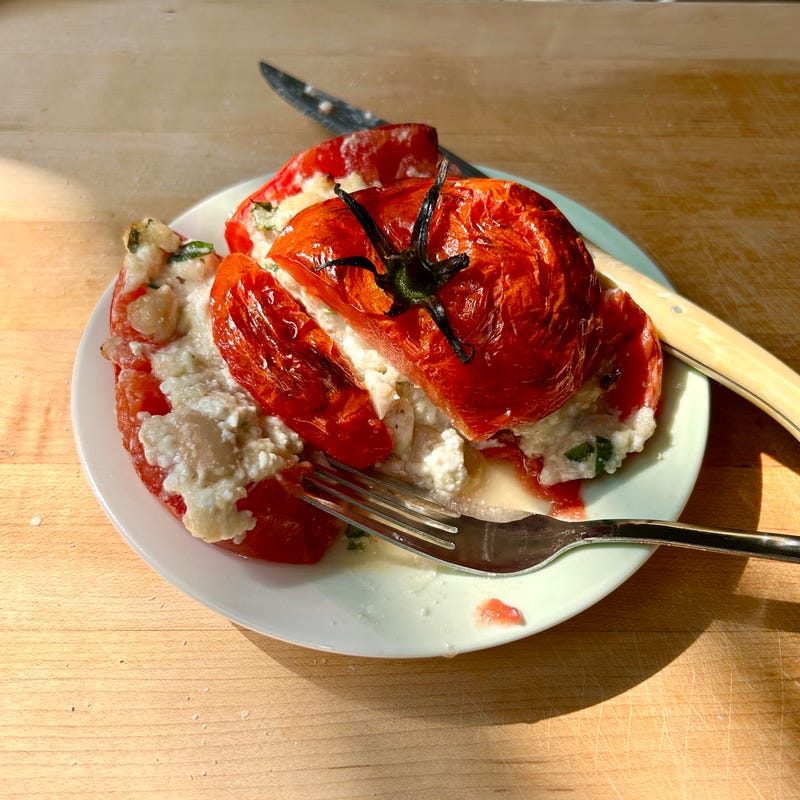 Photo of Air Fried Cottage Cheese-Stuffed Tomatoes by WW